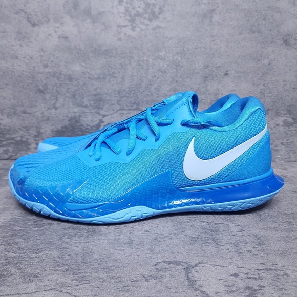 NIKE Air Zoom Vapor Cage 4 Rafa Nadal Tennis Shoes Mens 9.5 Armory Blue UNC